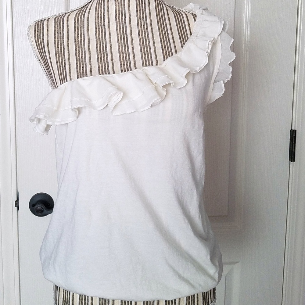 J. CREW Off Shoulder Ruffled Top Size M